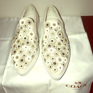 Coach Tea Rose slip ons